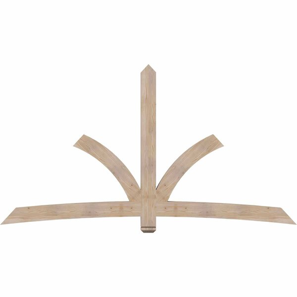 Ekena Millwork Davenport Smooth Timber Gable Bracket, Douglas Fir, 108"W x 58"H x 3 1/2"D x 5 1/2"F, 13/12 Pitch GBW108X58X0406DAV00SDF - main